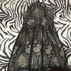 Black and cream dress